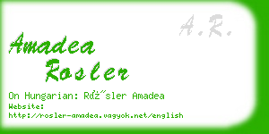 amadea rosler business card